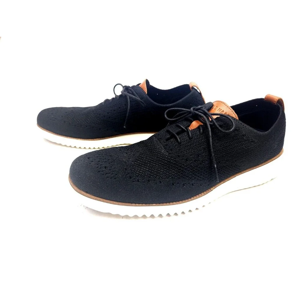 Cole Haan Size 13 M 2.Zerogrand Stitchlite Lace Mens Black Casual Shoes C27568